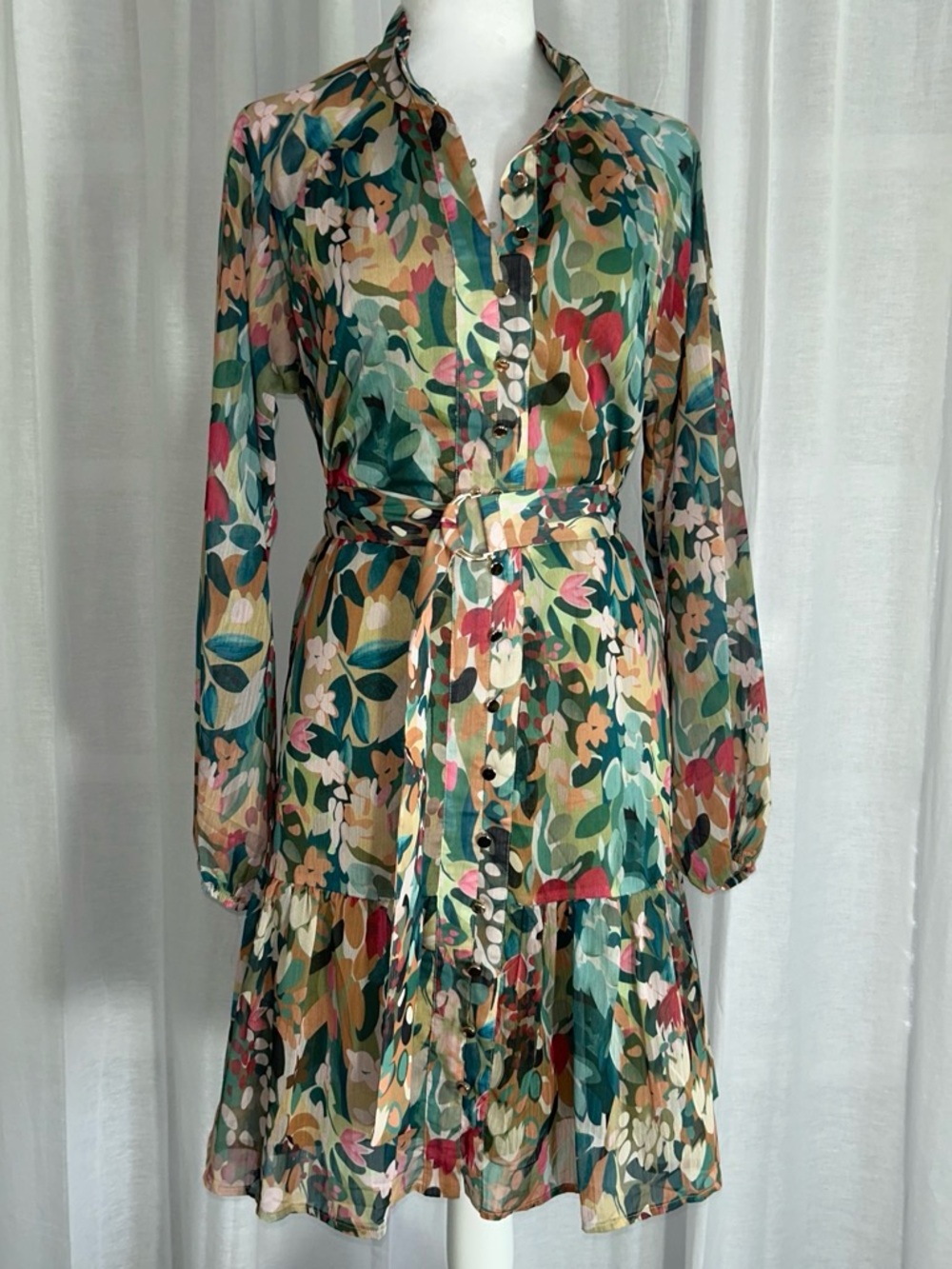 ZESICA | Multi-colored | floral print dress